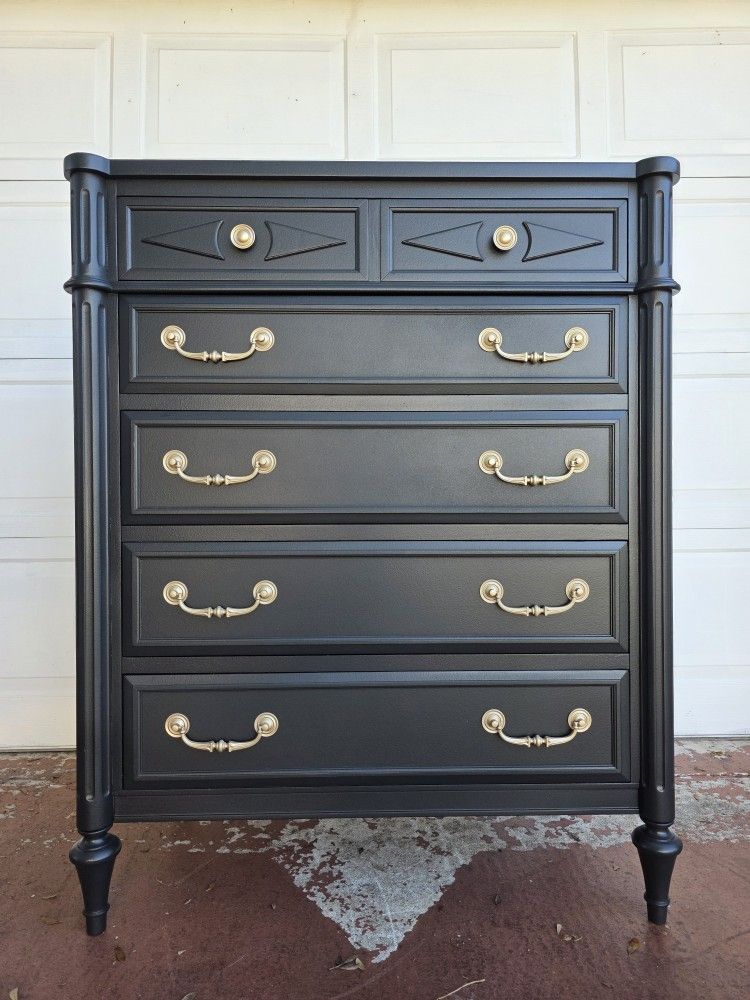 Tall 5 Drawer Dresser Freshly Refinished