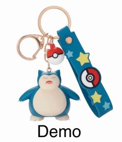 Funism Pokémon Snorlax Keychain Figure w/ poke ball charm and strap