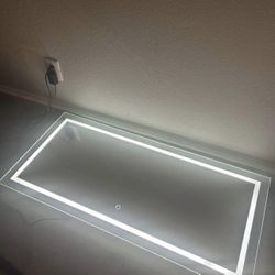 Mirror body/vanity light up led bright and sunset mode size 46h x 27w womens. pickup Retail $270+
