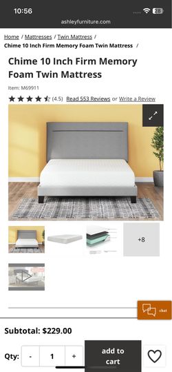 ** Can delivery ** Ashley Twin Firm Foam 10inch Mattress