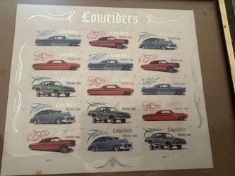 Lowrider homies classic car stamps collection