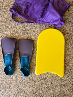 Swim Training Set with Fins and Kickboard