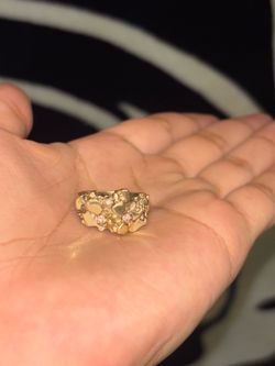 14k gold nugget ring