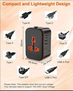 UNIVERSAL TRAVEL CHARGER/ADAPTER !!!