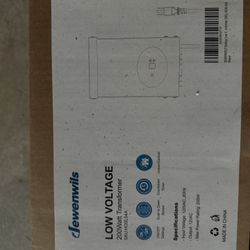 DEWENWILS 200W Low Voltage Landscape Transformer, Outdoor Weatherproof Transformer with Timer and Photocell Sensor, 120V AC to 12V AC for LED Lighting