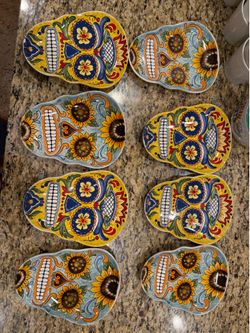 Dia de los Muertos skull plates $20 each