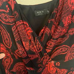 IGIGI Red Paisley Dress Size 14 $25 OBO