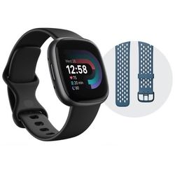 Fitbit Versa 4 One Size Fitness Smartwatch Bundle, Black & Graphite $149.99