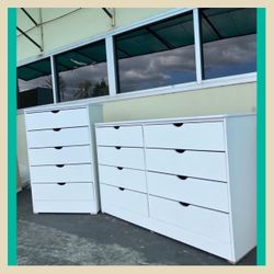 Dresser set/ Five and eight drawers dresser