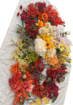 Large Lot of Fall Artificial  Flowers