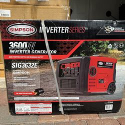 Simpson 3600W Inverter Generator – Brand New Sealed (Electric Start)