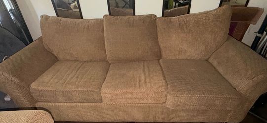 Tan couch and oversized chair - pick up only