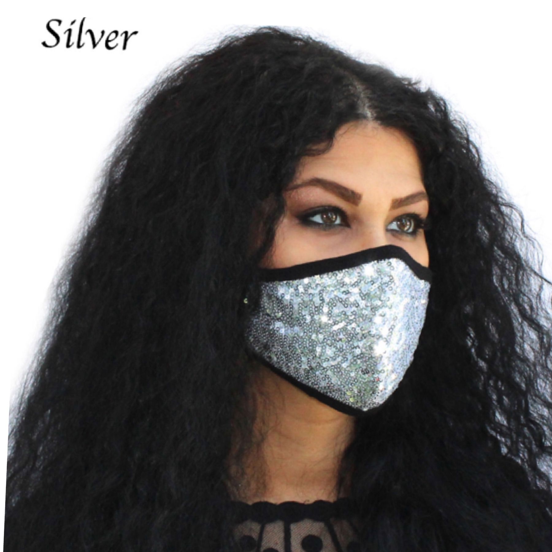 Silver washable face mask made in USA 🇺🇸