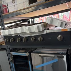 Cafe Matte Black 48” Gas Rangetop + Griddle Stovetop New 