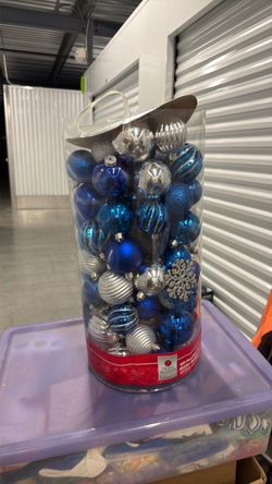 Silver and blue Christmas Decorations