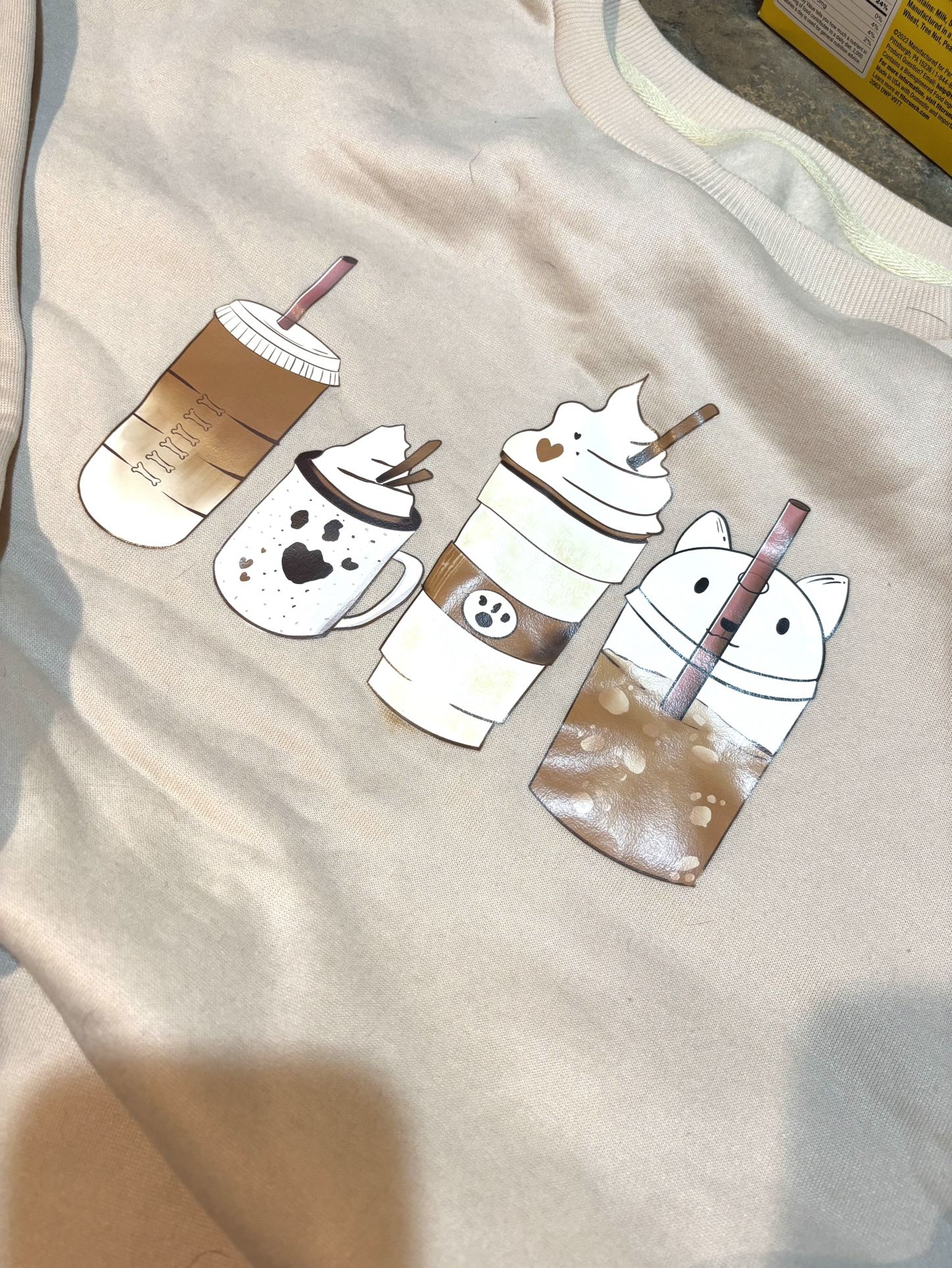 Cat Coffee sweatshirt XL. Love of coffee