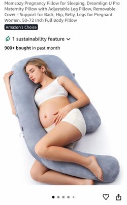 Momcozy Pregnancy Pillow-Grey U-shaped