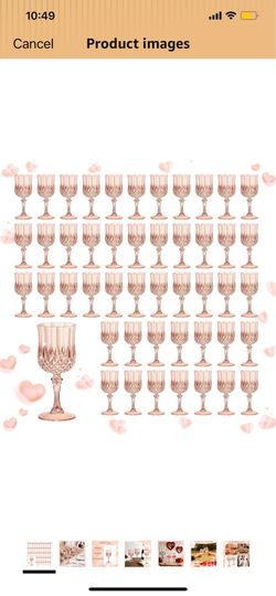 7OZ Plastic Wine Glass 48 of them