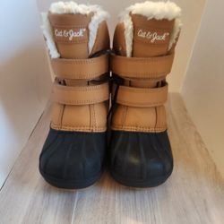 Cat & Jack Boys  11 Brown Fleece Lined Waterproof 