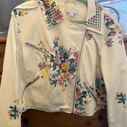 Plus Size Faux Leather Jacket 