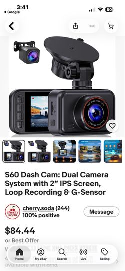 S60Dash Cam: Dual Camera