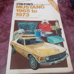 1976 Chiltons Repair & Tune Up Guide Mustang 1965 To 1973 