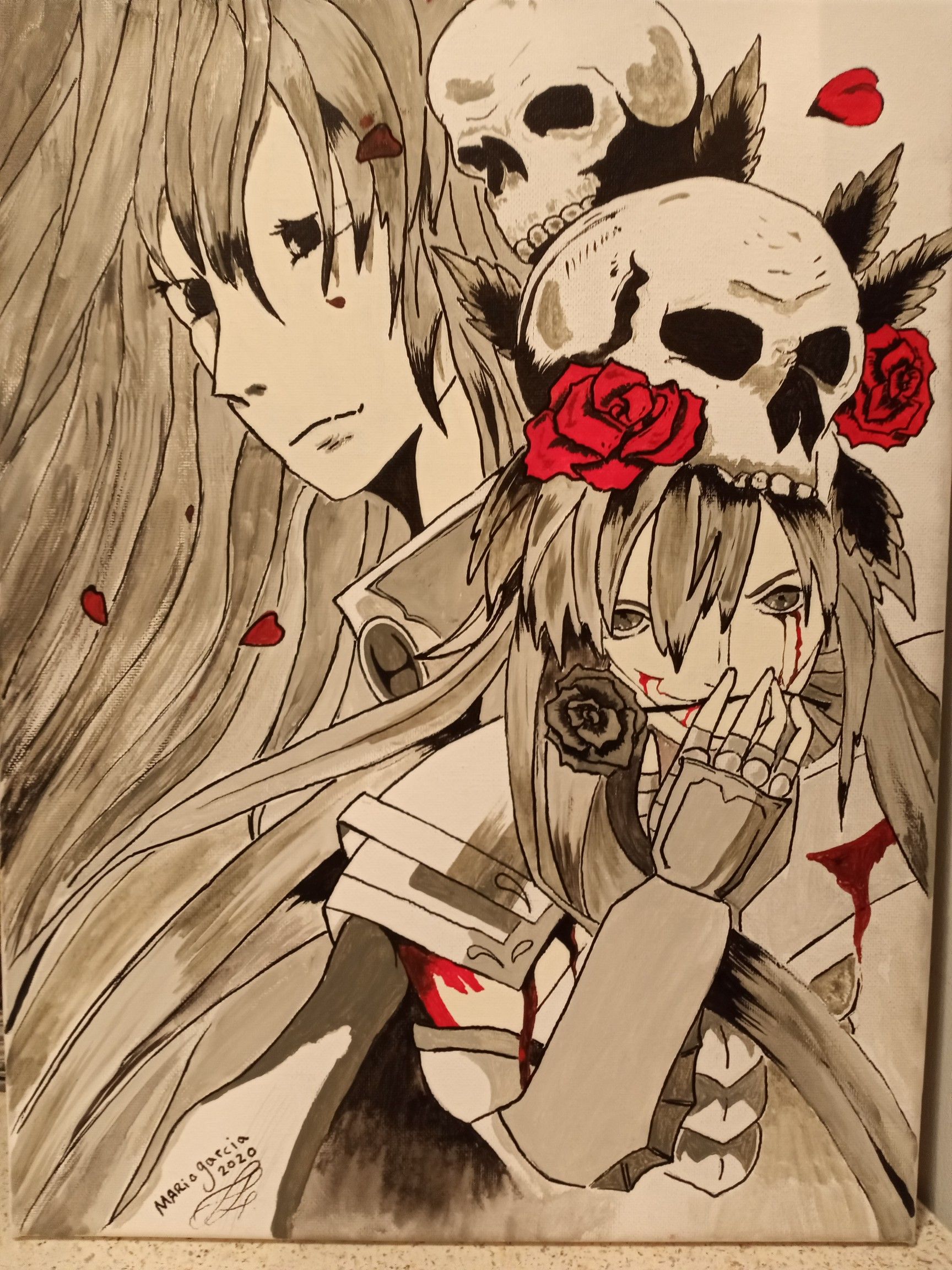 Saint Seiya canvas painting, hand painted it's a 14"by 16" acrylic paint only one like it signed by the artist ,me of course 🤗