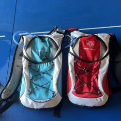 hiking water backpacks ($15 each or 2 for $25)