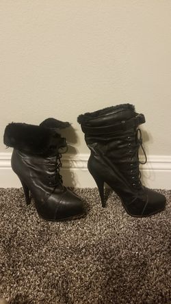 BeBe Leather boots with fur