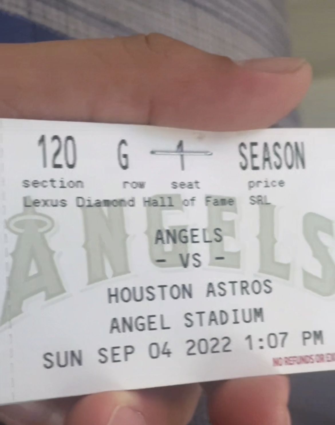 5 Angel Tickets Sept 4