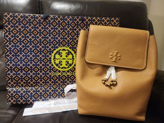 *NEW* Tory Burch Pebbled Leather Backpack Tan Tiramisu $498 Bag