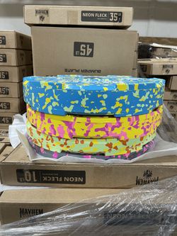 Mayhem Strength Neon Fleck Bumper Plates 