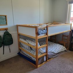 IKEA KURA Kids Bed Wood Reversible Loft Bed