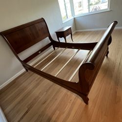 Bed frame Sleigh Bed Full W Nightstand Ethan Allen 