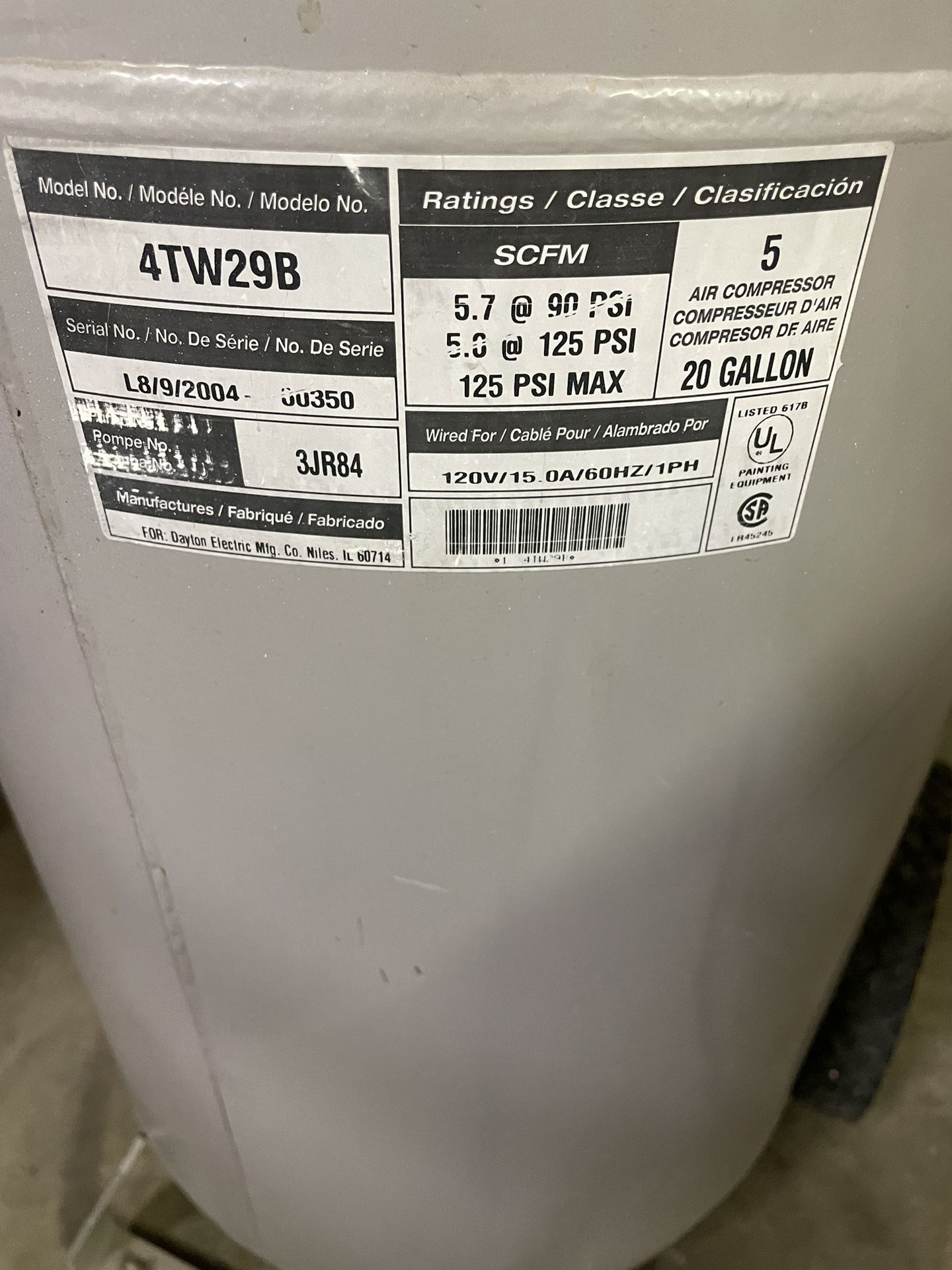 Westward Vertical Compressor