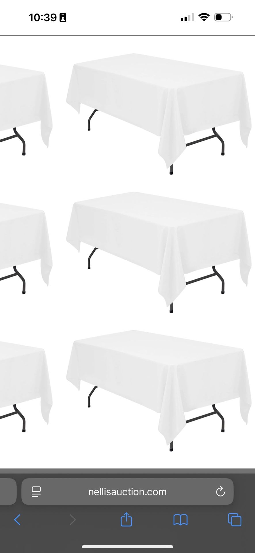 Brillmax 6 Pack White Tablecloth 60 X 102 Inches