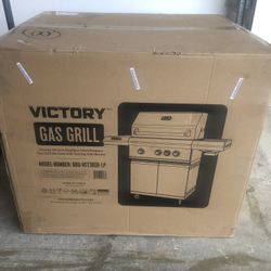 Propane Gas Grill With 3 Burners And Infrared Side Burner - BBQ-VCT3BSB-LP