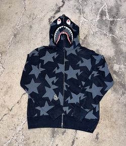 Bape Bapesta Pattern Shark Full Zip Hoodie🪨