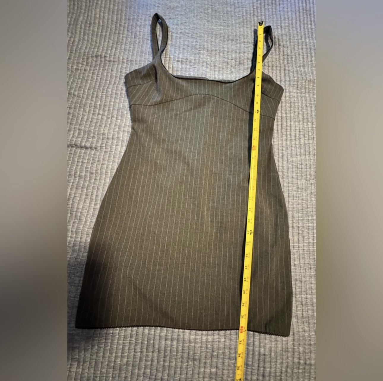 Zara Charcoal Pinstripe Mini Dress - ampdigital.org