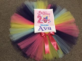 Baby shark tutu outfit