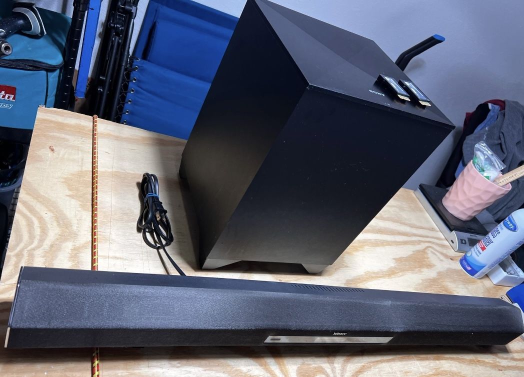Sony Active Subwoofer SA-WCT260 W/ Soundbar SA-CT260 Speaker Black