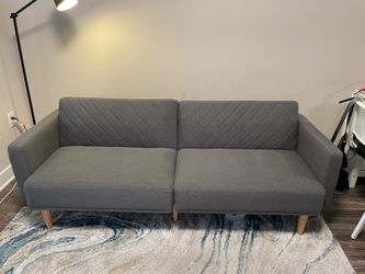 Futon Sofa Bed-Dark Grey