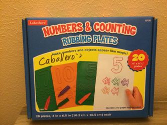 Numbers & Counting Rubbing plates new