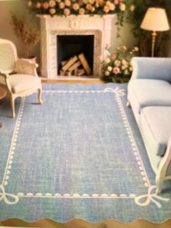 NEW Garveehome scalloped Bow rug