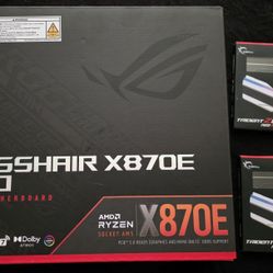 Asus ROG Crosshair X870E Hero Motherboard and 64GB of Gskill DDR5 6400 Speed