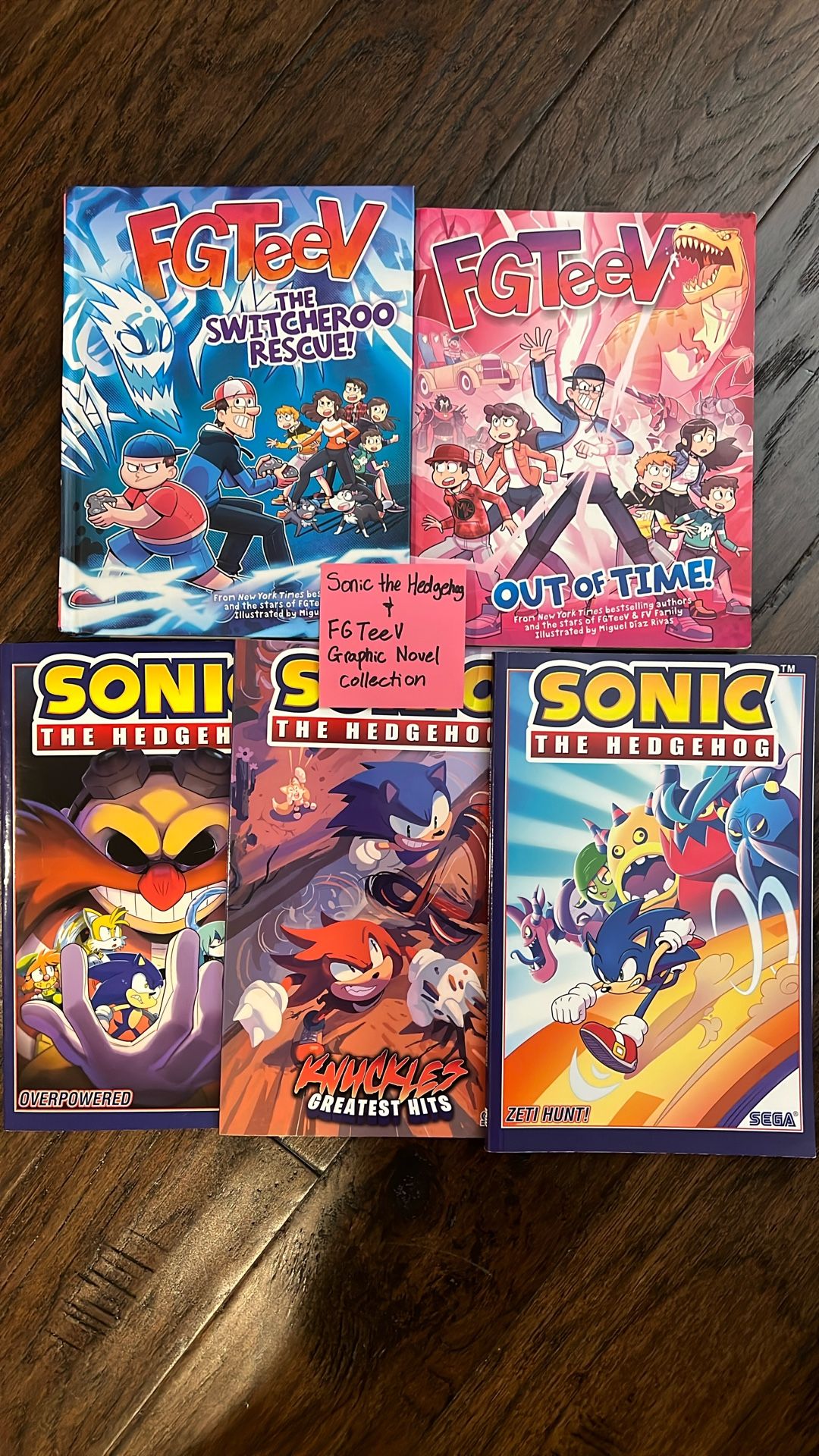Sonic The Hedgehog + FGTeeV Graphic Novel Collection Of 5