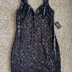 Express - Black Sequin Dress Size S