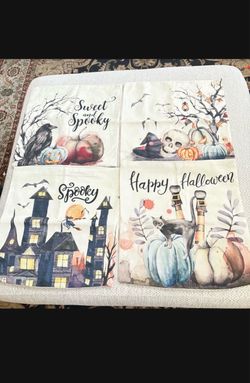 Halloween pillows cover never used size 10x17 $20
