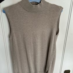Tan Sleeveless Sweater