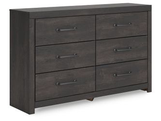 Hollivern Dark Gray Six Drawer Dresser
